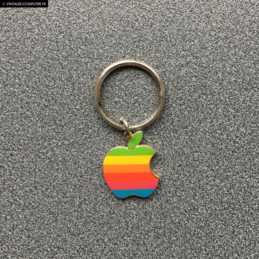 Apple rainbow logo Keyring