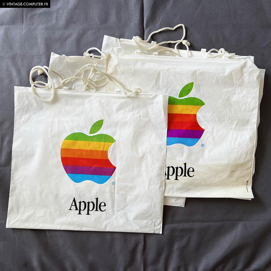 Rainbow vintage Apple plastic bag